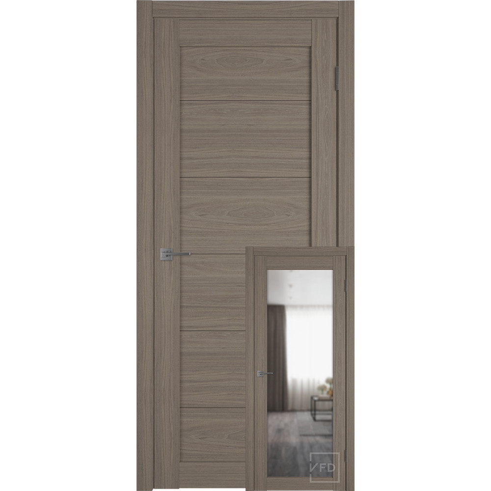 Межкомнатная дверь "Атум PRO Х32", зеркало, Brun Oak