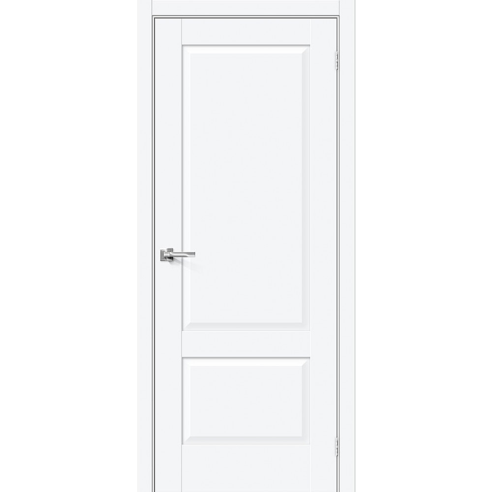 Межкомнатная дверь "Прима-12", пг, White Silk