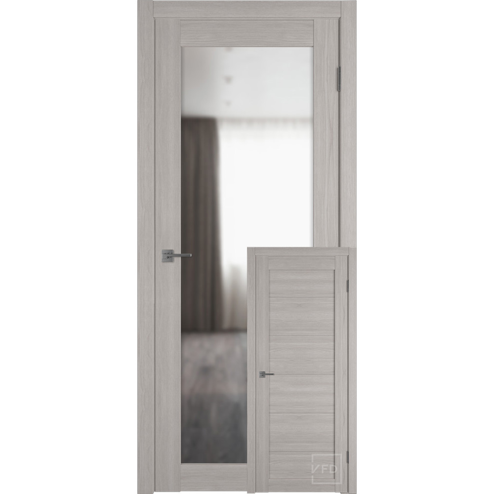 Межкомнатная дверь "Атум PRO Х32", зеркало, Stone Oak