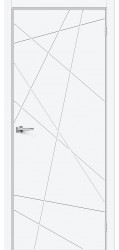 Межкомнатная дверь "Граффити-5.Д.П", пг, White Silk